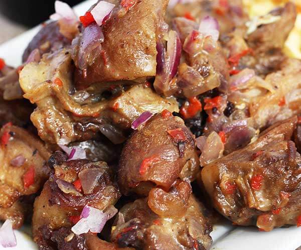 Chopped Grilled Goat Meat (Nigerian Asun)